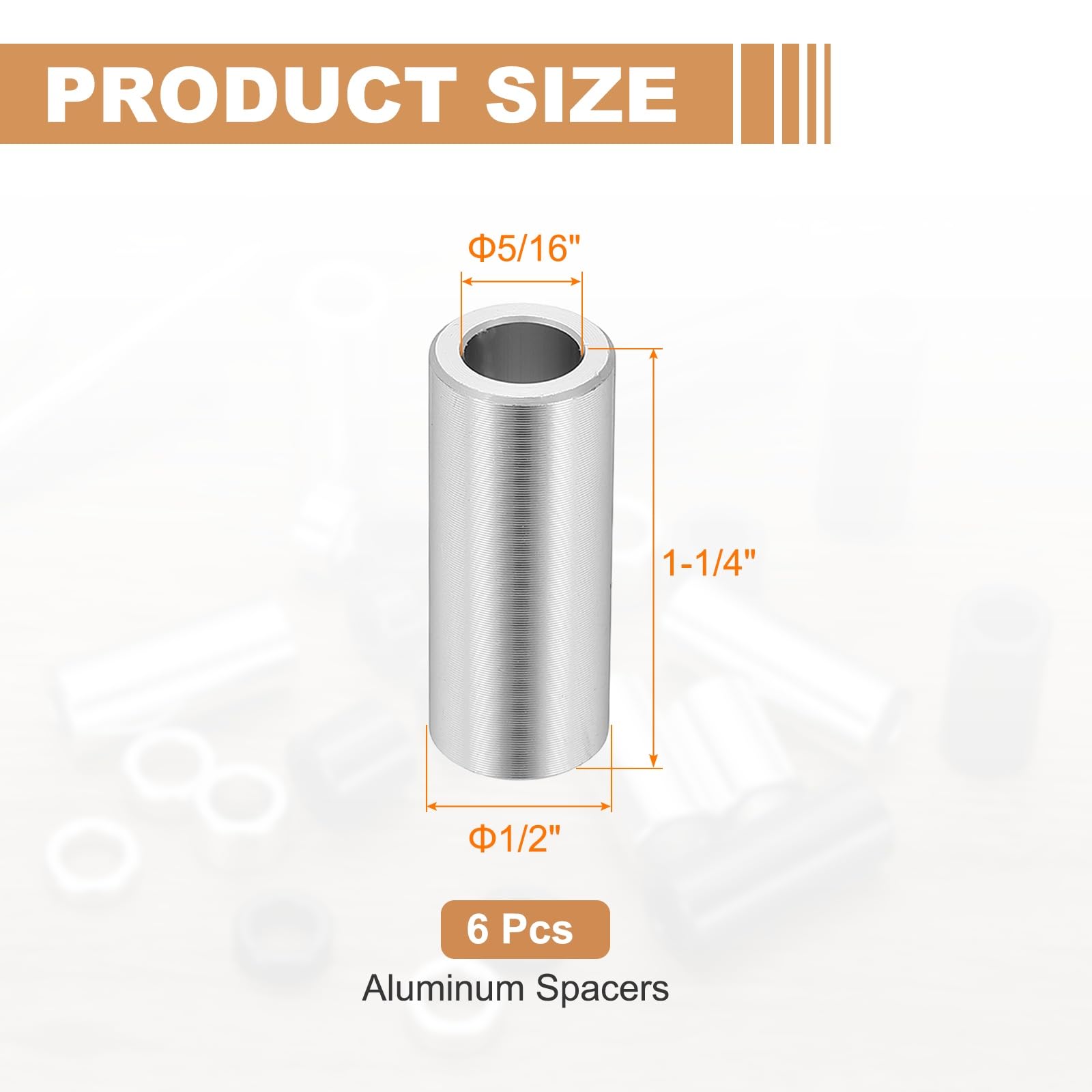PATIKIL 6PCS Aluminum Spacers - Image 2