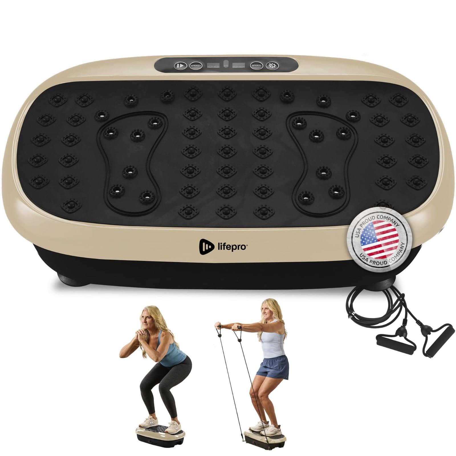 Vibration Plate Exercise Machine with Magnetic Acupoints - Full Body Vibration Platform for Beginners and Recovery - Ideal Lymphatic Drainage Massager for Muscle Toning and Overall Fitness
