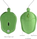 Forme de tortue d'animaux usbkingdom USB Souris optique filaire pour carnet de notes PC Ordinateur portable,1600DPI,3 Boutons, 3,54pieds de cordon (vert)