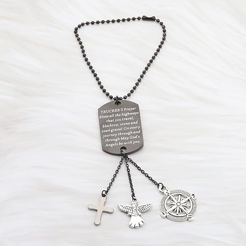 Miniatura 3 de BNQL Regalos de oración para camioneros, camión, ángel de la guarda para coche, camión, conductor, regalo para camión, coche, espejo retrovisor