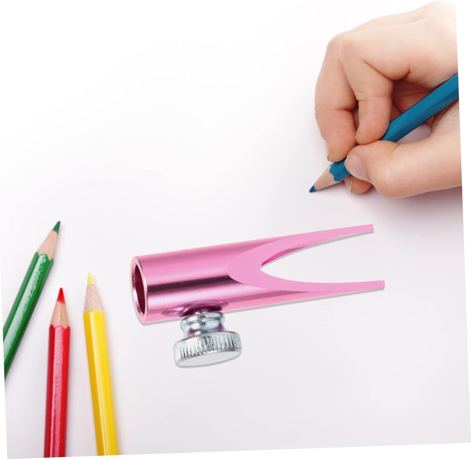 Dual-Sided Manual Eyebrow Pencil Sharpener Portable Metal Sharpeners for Makeup Pencils Lightweight and Practical Design for Kids and Adults