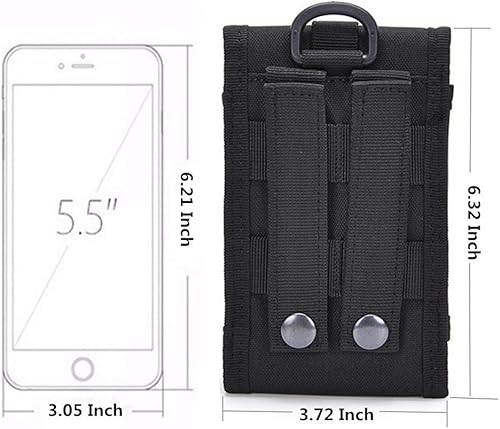 Miniatura 3 de Bolsa De Cintura De Nylon Táctica Para IPhone 11 Pro X XS Max XR 7 8 Plus 6 6S - Negro