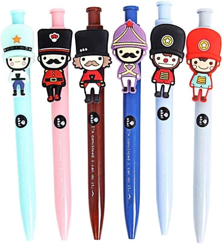 Newaey Funny Cute Cartoon soldier Roller ball Pen funny School Stationery Office Supply (6 PCS)
