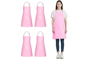 Essential Pink Aprons for Women with Utility Pockets