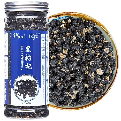 Plant Gift Black Wolfberry 100G/3.52oz 黑枸杞 Té de bayas de goji negro orgánico, lobas negras, saludables, sin azúcar agregada, no transgénica, sin gluten Plant Gift Black Wolfberry 100G/3.52oz 黑枸杞 Té de bayas de goji negro orgánico, lobas negras, saludables, sin azúcar agregada, no transgénica, sin gluten