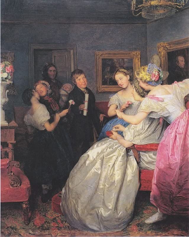 Cuadro de lienzo decorativo: pintura mural de Ferdinand Georg Waldmueller en tamaño 60x90cm