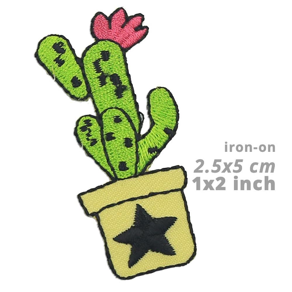 LZHLMCL Aufnher zum Selbermachen, 6 Stck, Kaktus-Patches, Kleidung,  Blume, Stickerei, Aufnher zum Aufbgeln auf Kleidung, Streifen,  Bgelzubehr : Amazon.de: Kche, Haushalt & Wohnen