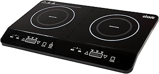 Abode Double Induction Hob Portable Digital Touch Control 2800W Double Electric Cooker – Plug In & Go 10 Heat Settings 3 Hour Timer Black - Safety Lock AINDH2002 (Double)