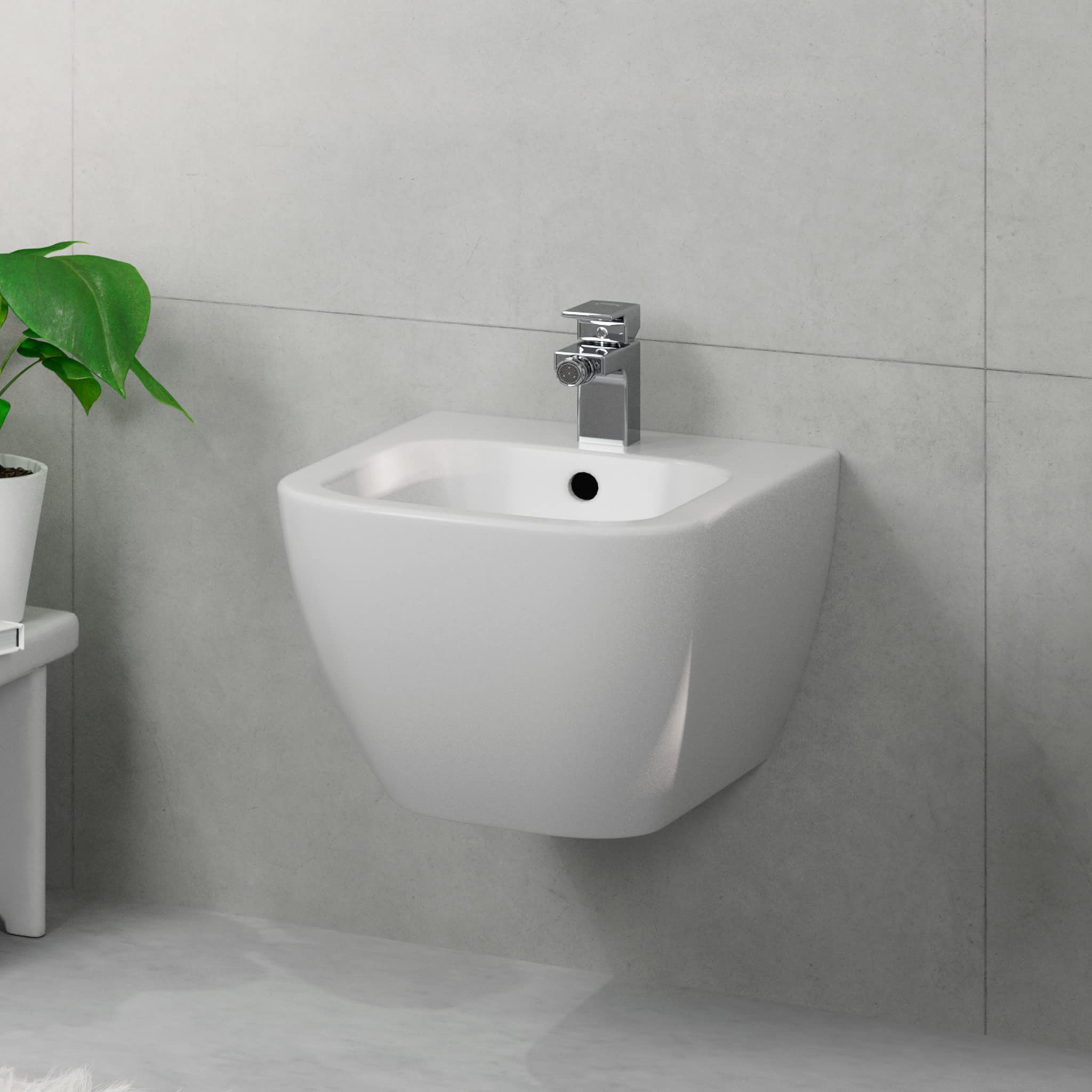 Hansgrohe Vernis Shape Jednouchwytowa bateria bidetowa z kompletem odpływowym, chrom, 71211000