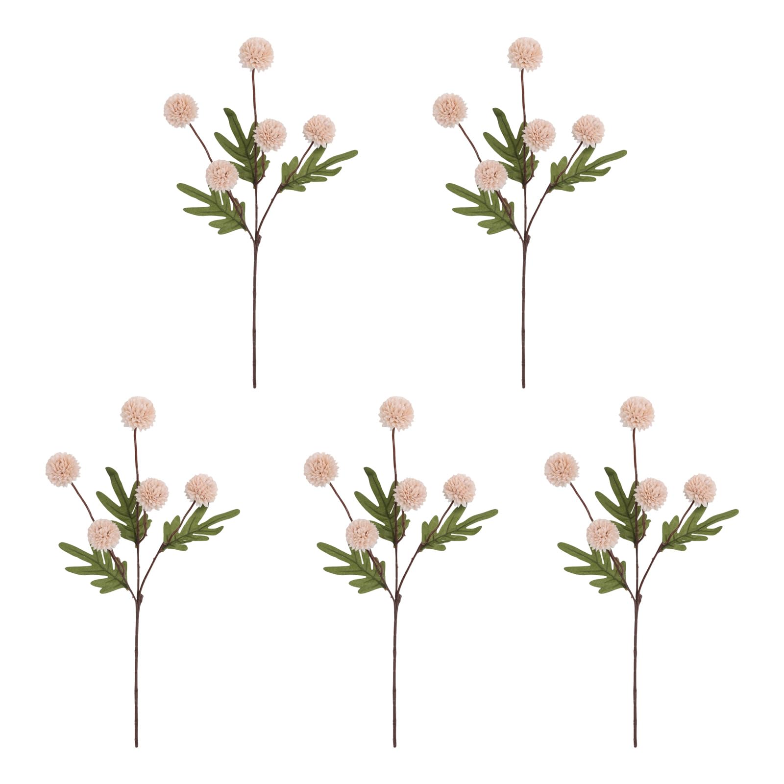 Xinsheinelry Of 5 Fabric Dandelions and Chrysanthemums Artificial Blooms Flower Arrangement for Seasonal Display Excellent Artificial Blossomy Arrangement