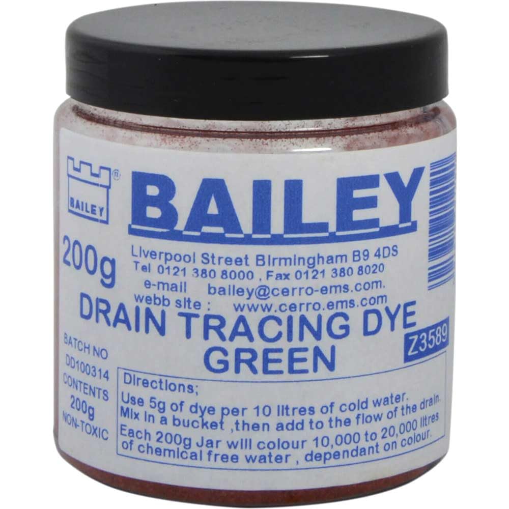 Teinture de traçage des canalisations-Vert Bailey 3589 contre les fuites invisibles de plomberie