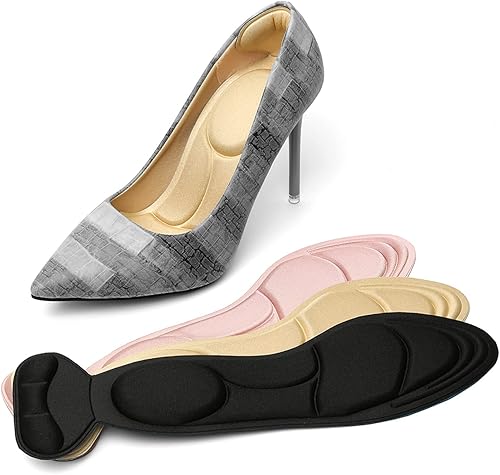 XINIFOOT 3 pares de plantillas de talón, plantillas de zapatos con empuñaduras de talón, almohadillas de esponja para zapatos de talón, plantillas