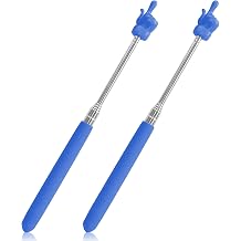 2PCS Pointer Stick for Classroom Multipurpose Teacher Pointer Stick, Extendable Classroom Pointer and Finger Pointer Stick, Engaging Colors, Classroom Essentials for Effective Presentations Blue