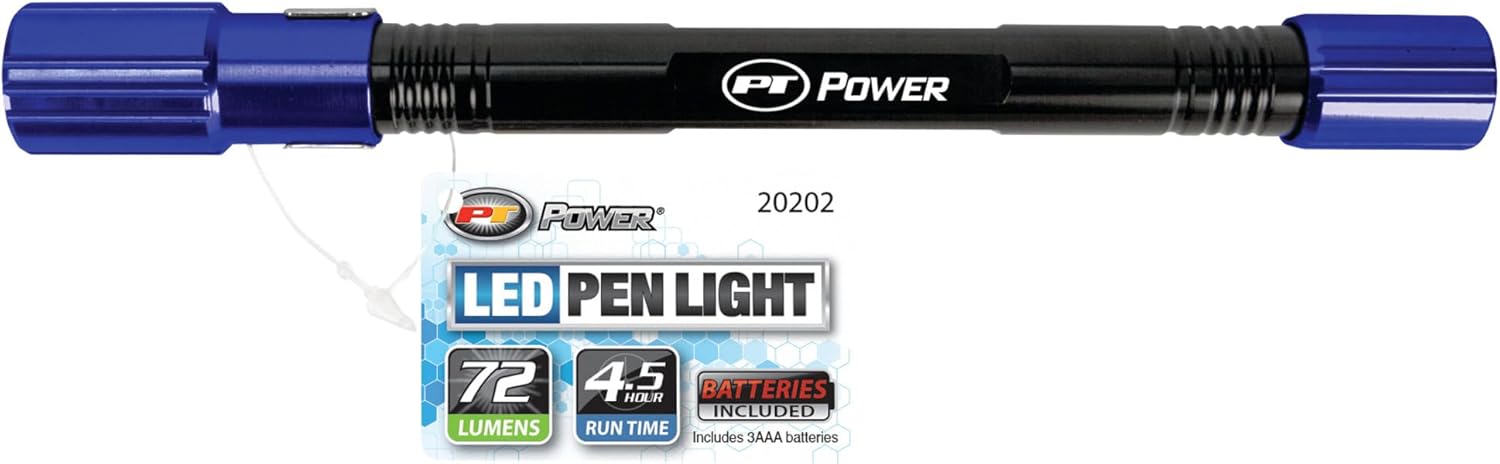 Performance Tool 20202 Super Bright Nichia LED Flashlight with Anodized Aluminum Housing and Pocket Clip, Compact and Durable Design
