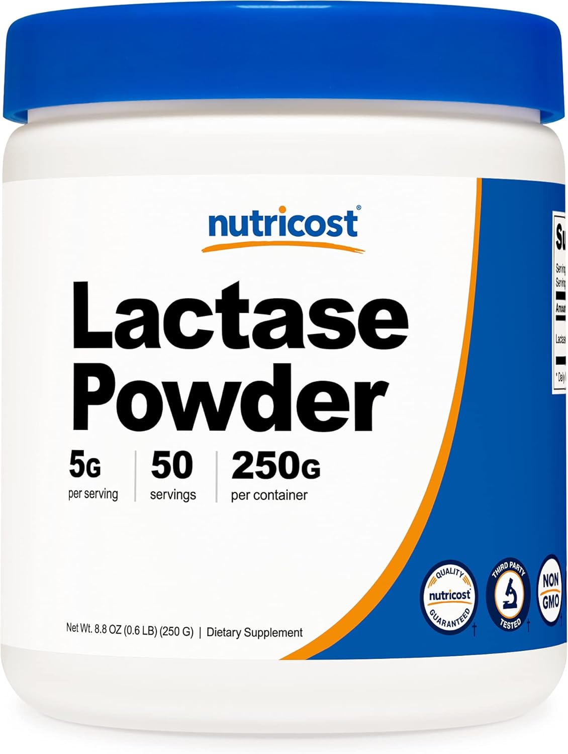 Nutricost Lactase Powder 250 Grams - Pure, Non-GMO, Gluten Free, Premium Lactase Powder : Health & Household