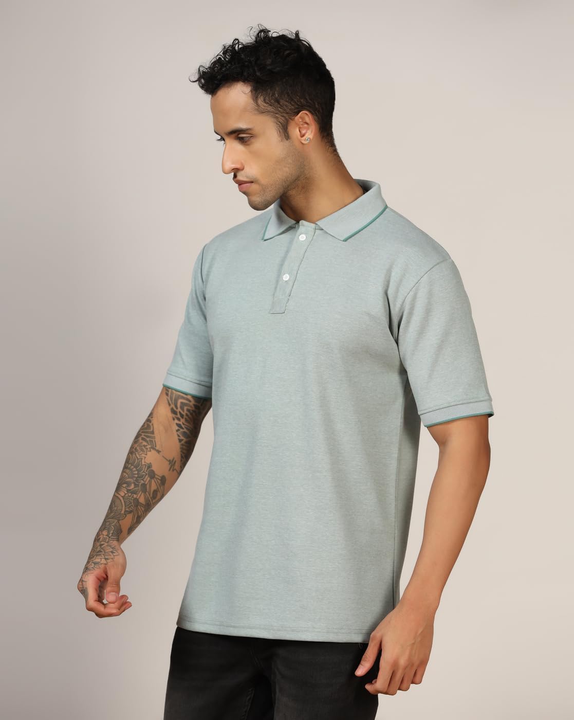 Leriya Fashion Mens T Shirt || Men's T-Shirts || Men's Polo Shirt || Solid Color T-Shirt || V-Neck T-Shirt image 3