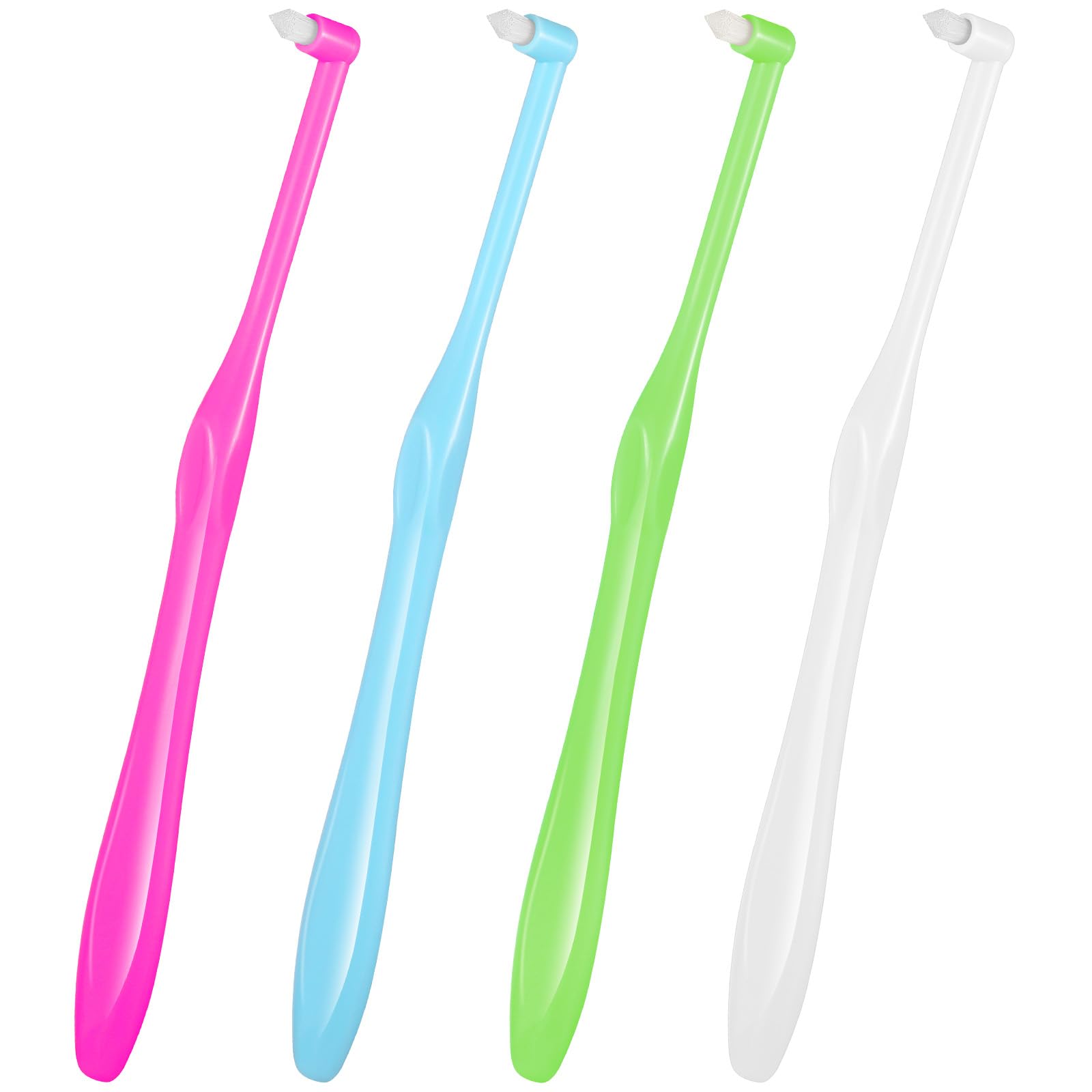 4 PCS End Tuft Toothbrush Adult Gum Single End Tuft Brush Soft Orthodontic Toothbrushes for Braces Small Soft
