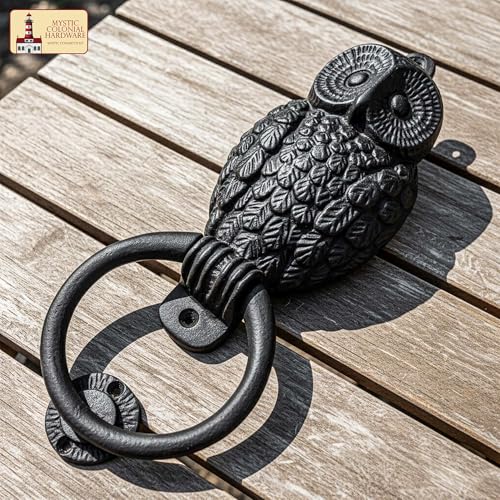 Owl Door Knocker : Solid CAST Iron Victorian, Colonial, Retro, steampunck, Gothic, Baroque Medieval by SaKeGa - Image 6