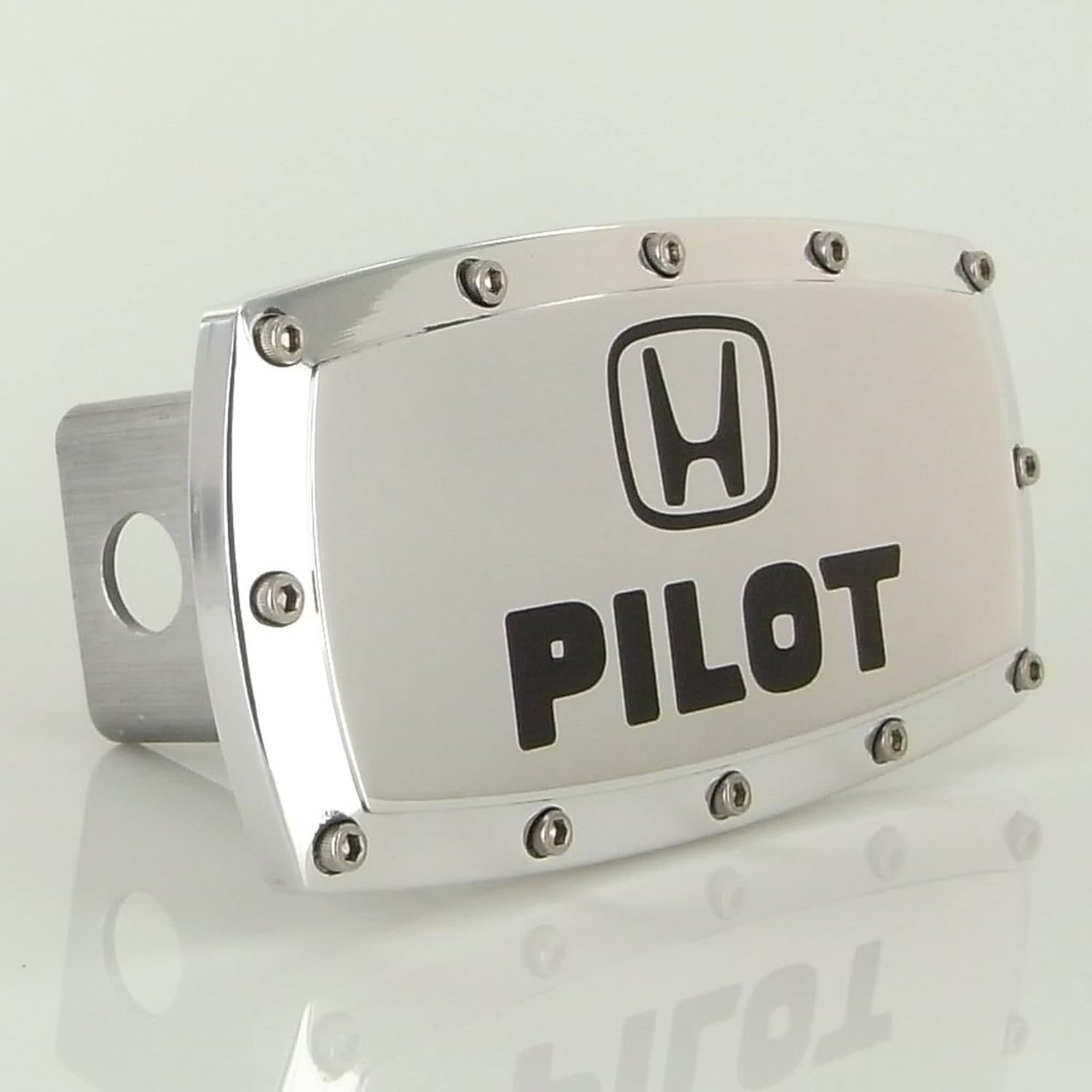 Billet Tow Hitch Cover for Honda Pilot (Chrome)
