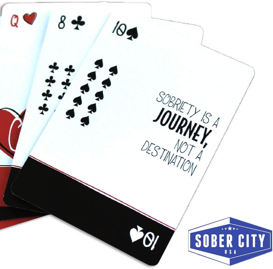 Alcoholics Anonymous Gifts, Sobriety Gifts for Men, Sobriety Gifts for Women, Sober Gifts, Recovery Gifts, Inspirational Alcoholic Anonymous Playing Cardsโฆ