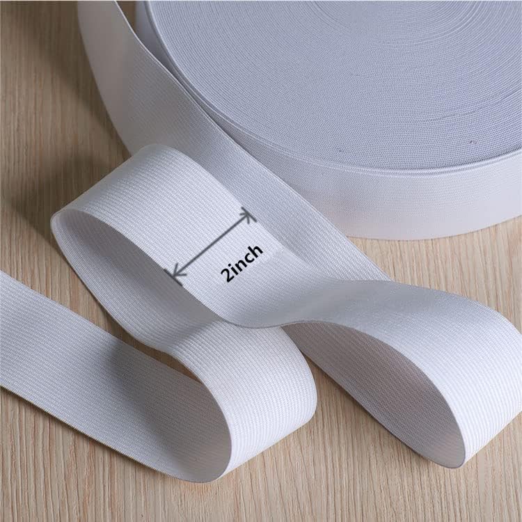 Miniatura 5 de Banda elástica para coser, 2 pulgadas elástica para coser correas elásticas de peluca, banda de borde, banda de punto, banda de costura para