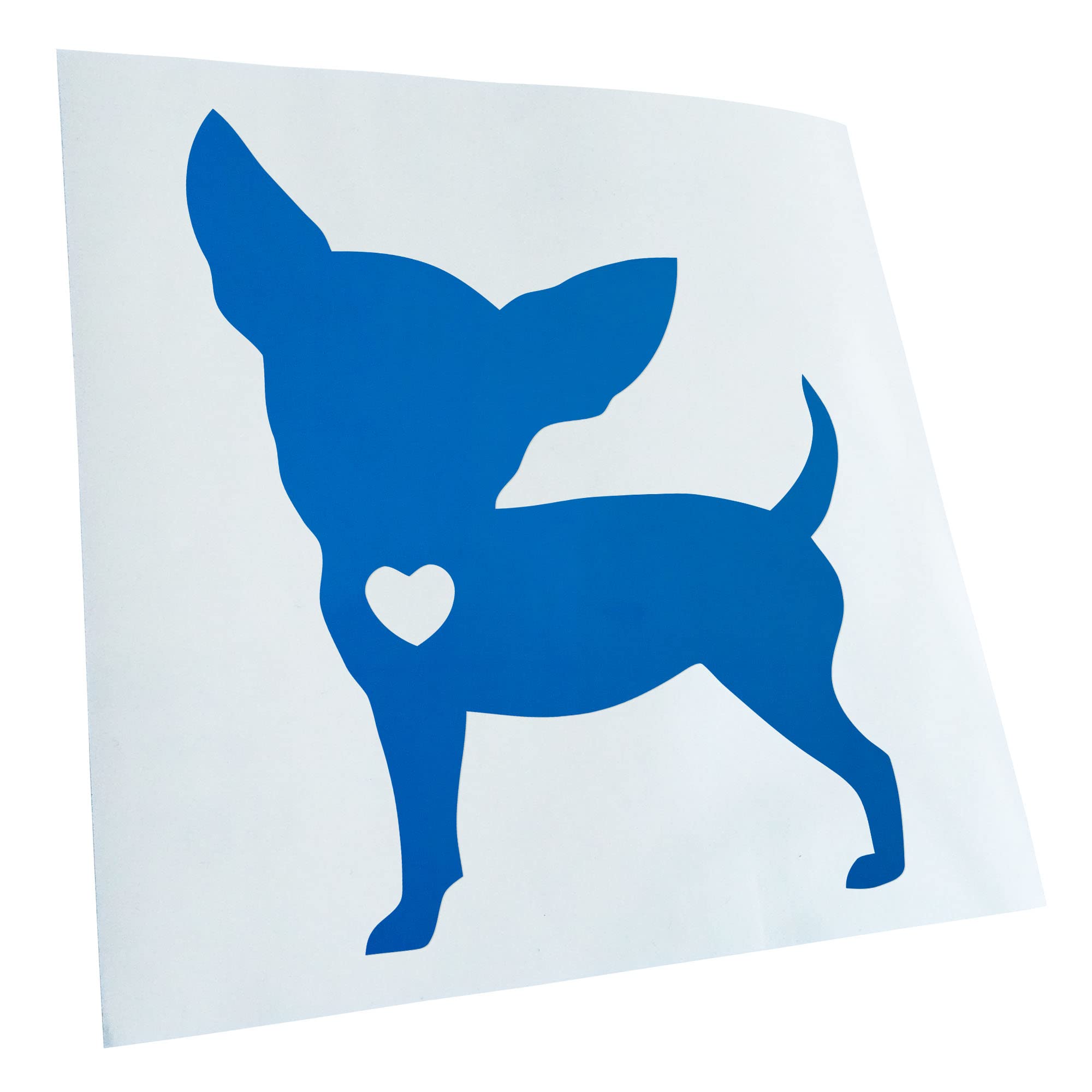Kiwistar - Car Sticker - Blue - 40 x 33 cm Chihuahua Love Silhouette - Rear Window Car Sticker Weatherproof for Car Truck Moped Truck - Sticker Exterior Self-Adhesive Tuning Accessories for Window