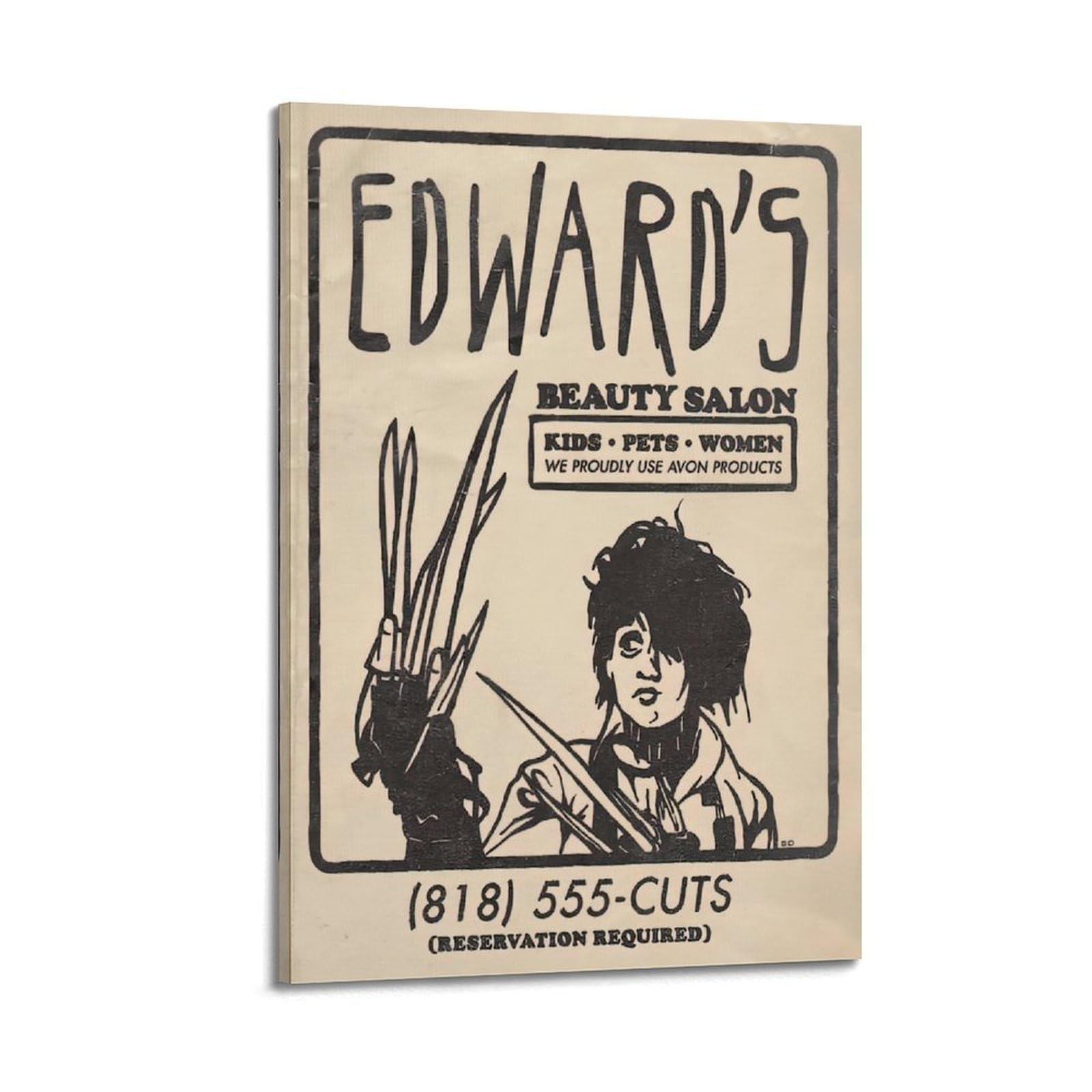 DLJGDS Vintage Poster Edward Scissorhands Decorative Painting Canvas Wall Posters And Modern Family Bedroom Decor 16x24inch(40x60cm)