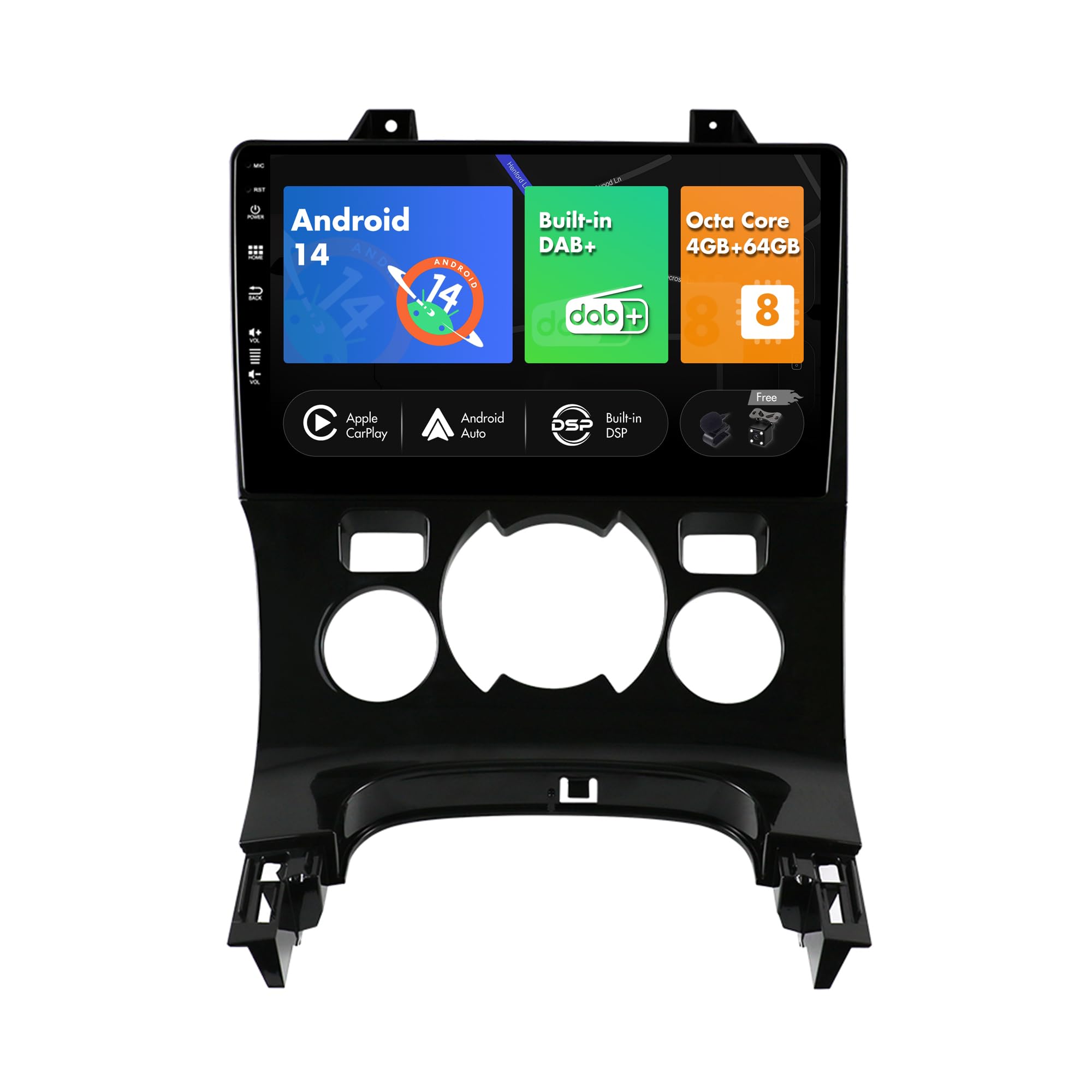 Autoradio Android 14 Pour Peugeot 3008 (2013-2018) – 9 Pouces QLED, 6Go/128Go, 4G LTE, DAB+, CarPlay - 9