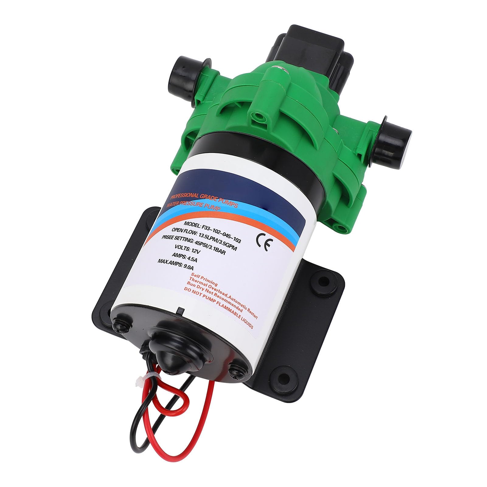 Alomejor Pompa Wodna 12 V RV 3,5 GPM 45 PSI Auto Start Stop, Samozasysająca Pompa Membranowa do Jachtu Morskiego RV, Chłodzenie Sprzętu