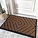 Ubdyo Extra Durable Doormat Outdoor - Rubber Outdoor Doormat - (30x18) - Brown - 1 pack