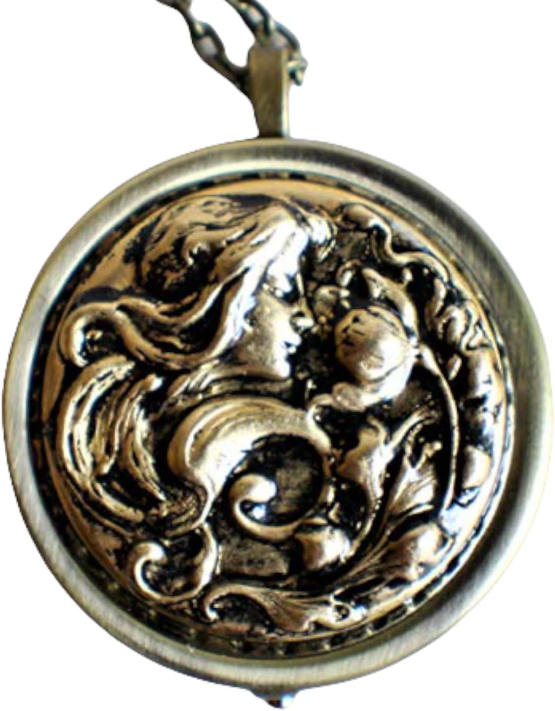 Art Nouveau Maiden Music Box Locket