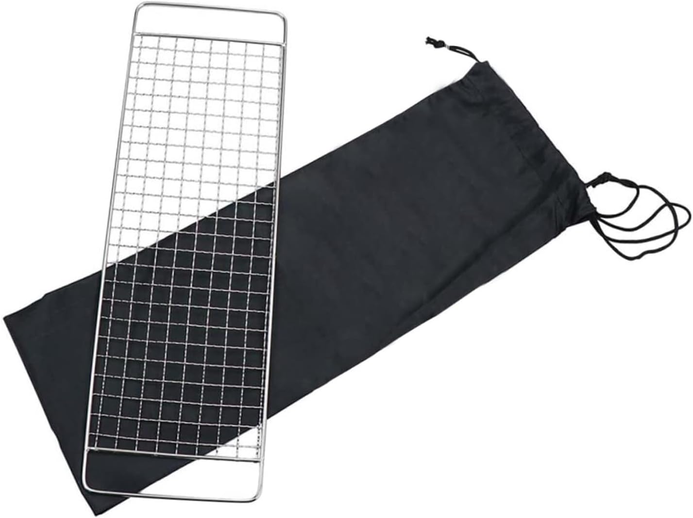 Outdoor BBQ Rectangular Square Grid Grill Barbecue Grill Rack Set Outdoor Camping Cooking Grid with Cooling Stand for Picnic and Grilling Supplies and Portable Grill Accessories