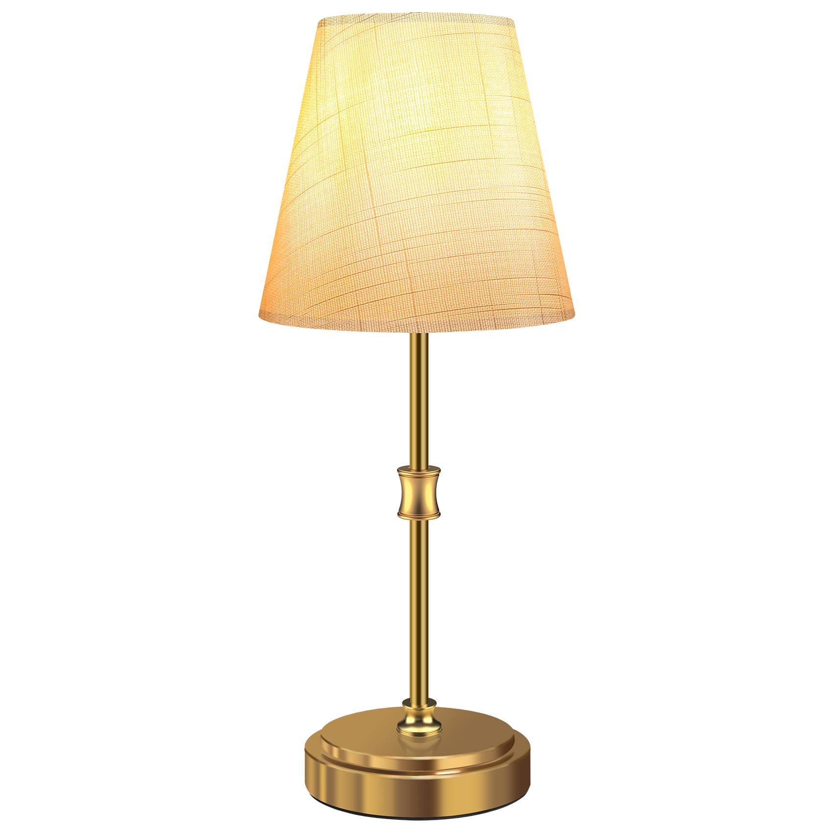 Touch Control Table Lamp, Touch Control Night Light with Metal Base 3-Way Brightness Changing Dimmable LED Light Bulbs Desk Lamp Table Lamp for Bedroom Living Room Children's Room Decor