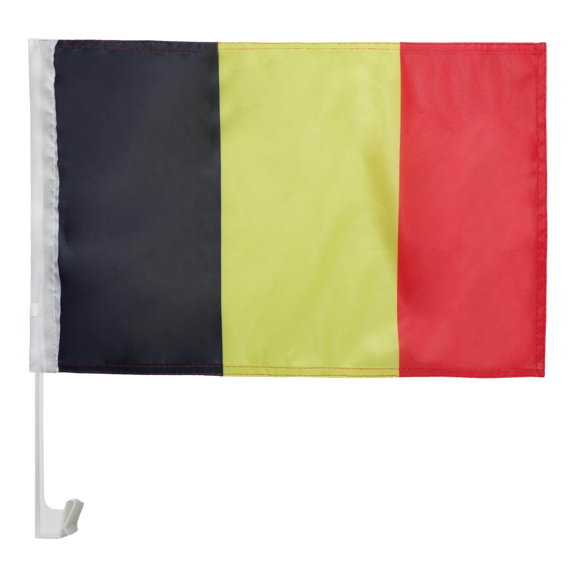Az Flag Belgium Car Flag 18'' X 12'' - Belgian Car Flags 30 X 45Cm - Banner 18X12 Inches Plastic Stick