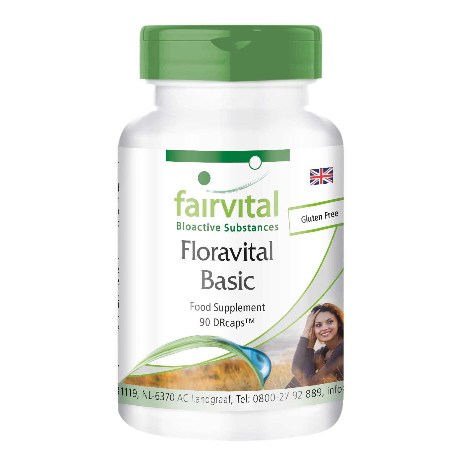 fairvitalFloravital Basic - Cultures Complex Probiotics & Prebiotics with 6 Bacterial Cultures & Inulin - Lactobacillus & Bifidobacteria - 90 Capsules