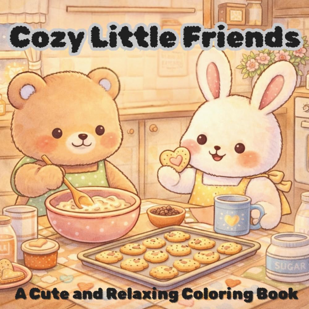 Cozy Little World:: A Cute and Relaxing Coloring Book for Kids