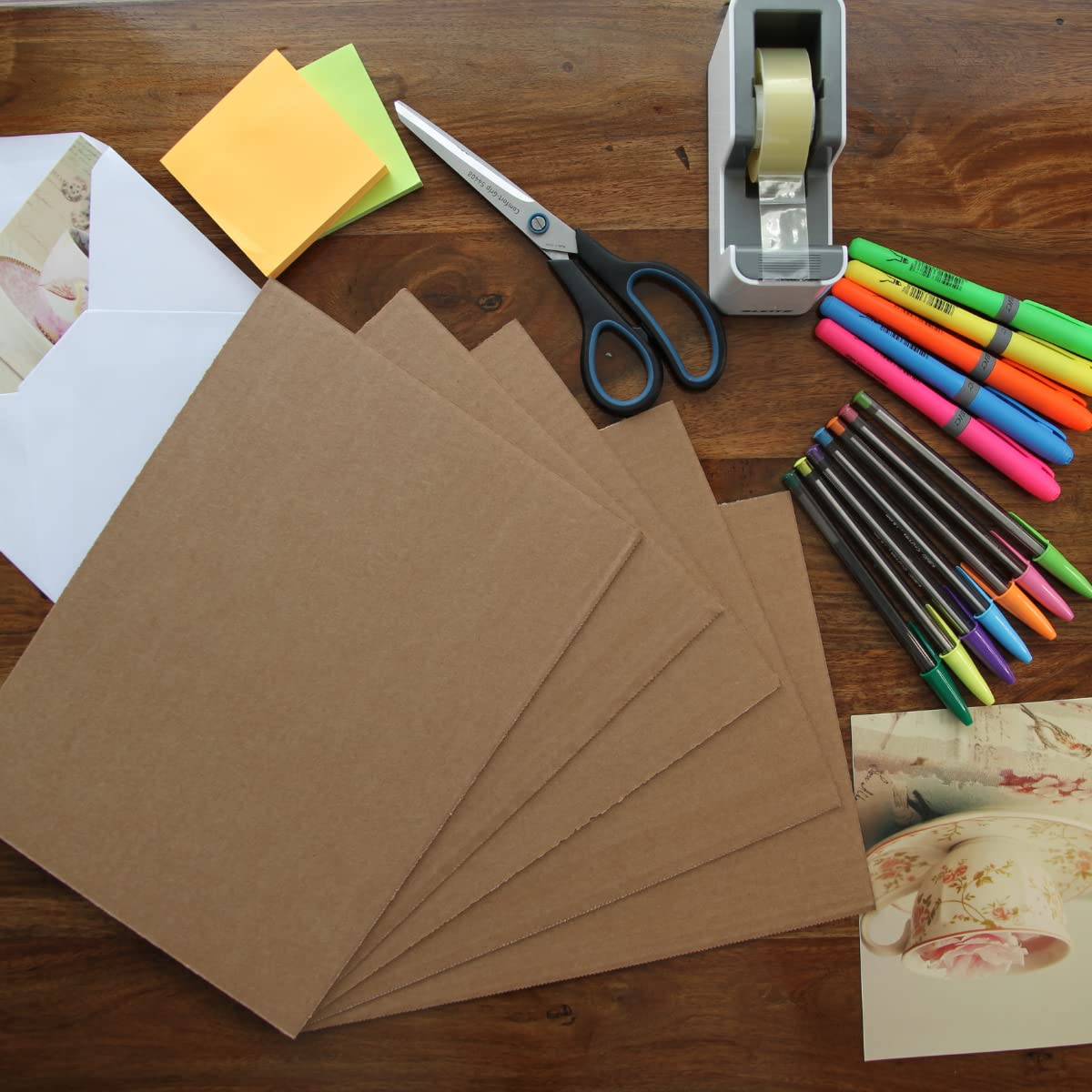 Leo Design Lot de 52 feuilles de carton ondulé A3 3 mm pour emballage envoi arts et travaux manuels