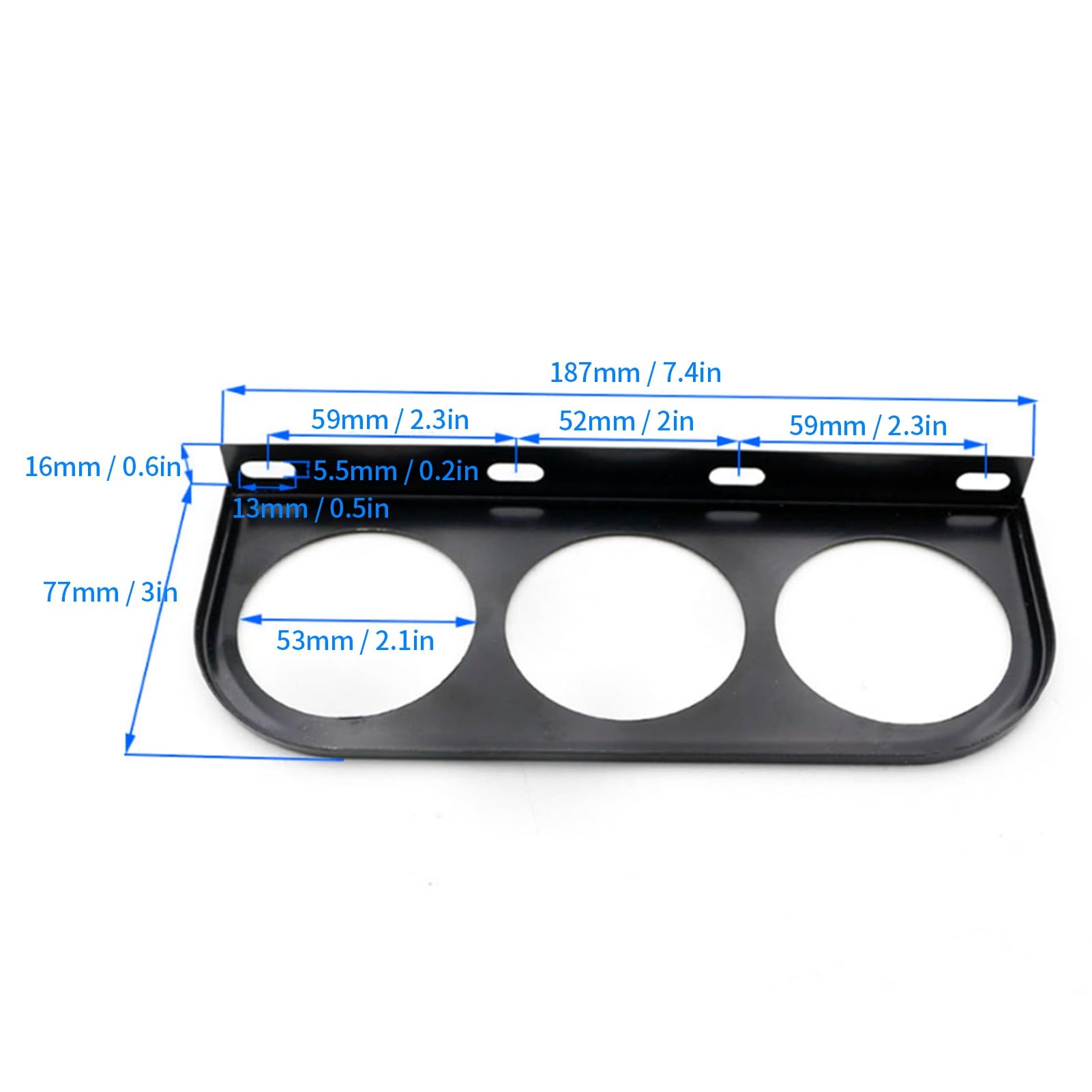 Set triplo calibro-Kit triplo manometro universale Olio/Volt/Acqua Kit triplo manometro per auto Temperatura acqua + Volt + Misuratore pressione olio Strumento da 52 mm