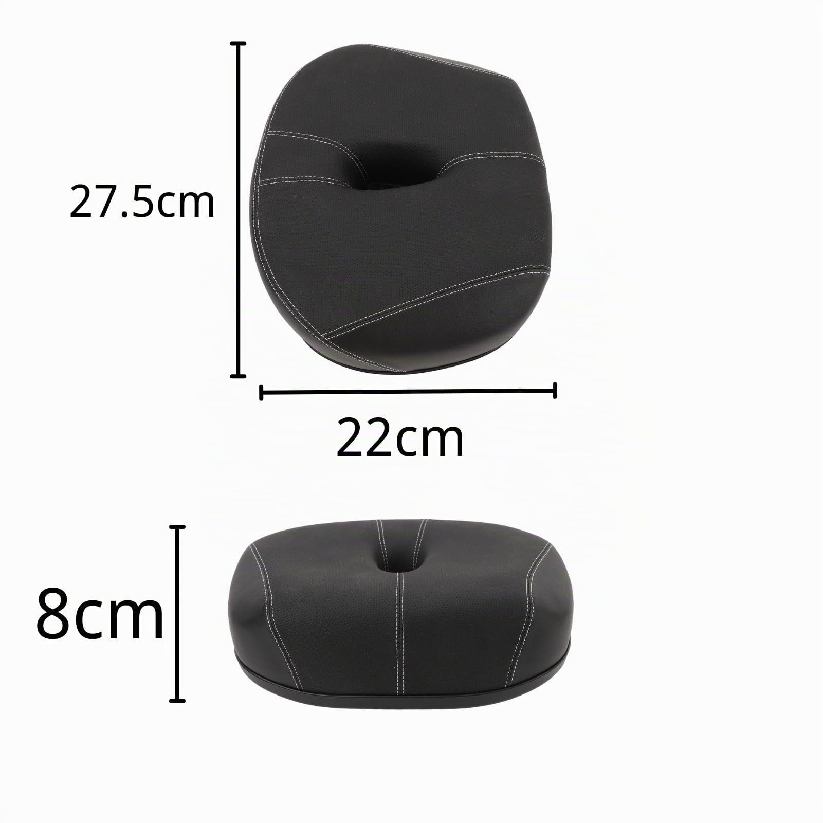 BuyWeek Sillín de bicicleta sin conexión, asiento de bicicleta PU cuero grueso hueco transpirable asiento de bicicleta para bicicleta plegable de bicicleta de montaña mtb (sillín de bicicleta de cuero