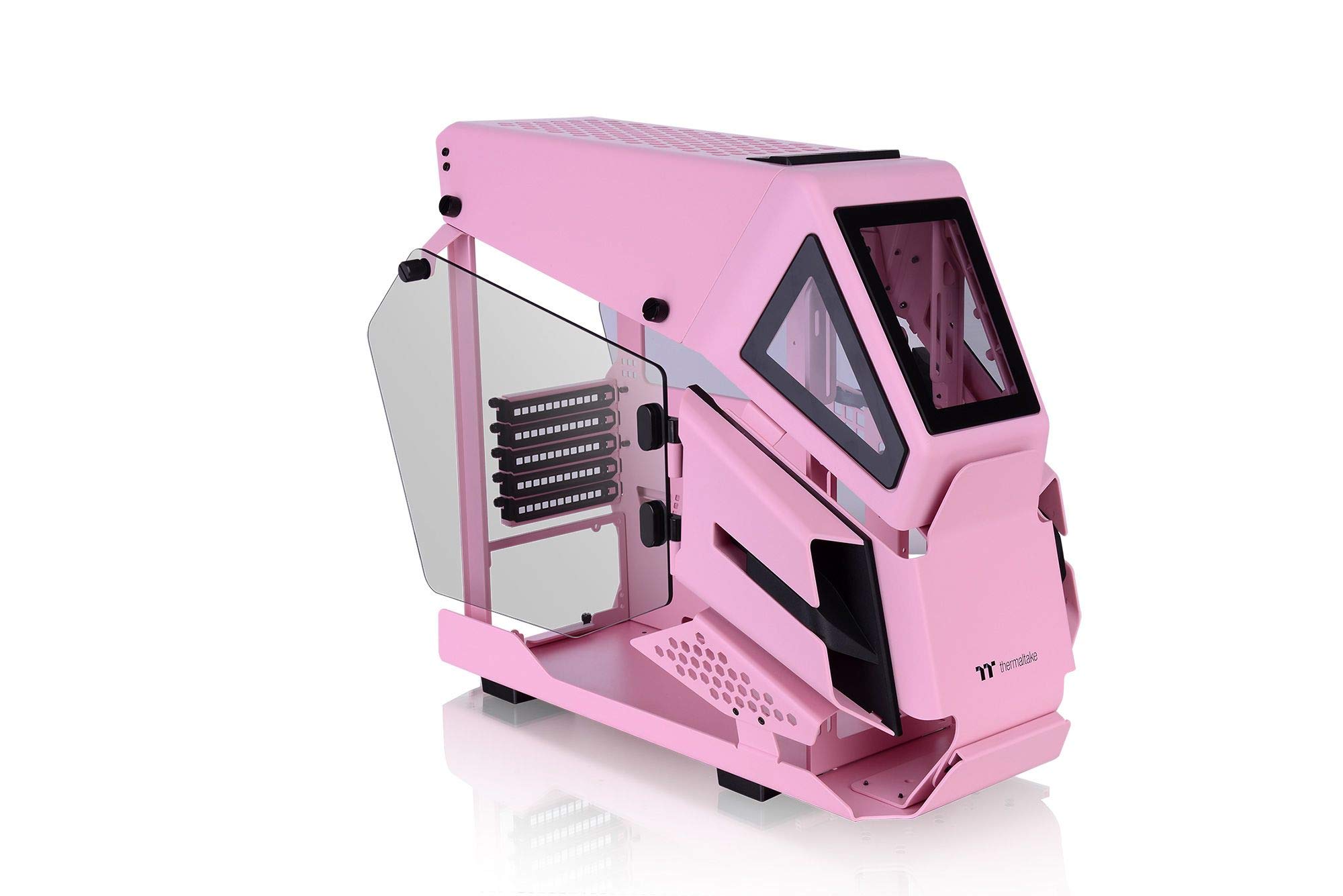 Ah T200 Pink Helicopter Styled Open Frame Tempered Glass Swing Door Usb3.1 (Gen.2) Type-C M-Atx Micro Case - Pink