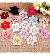 Amazon | 【Wdlife】レース生地刺繍ワッペンアップリケ花柄 刺繍花