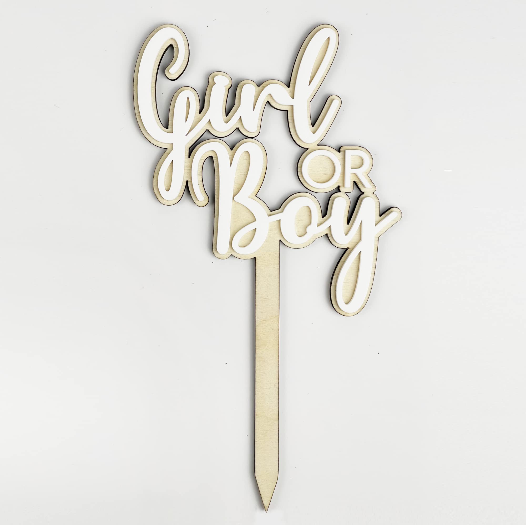 Cake Topper babyshower GIRL OR BOY - Image 4