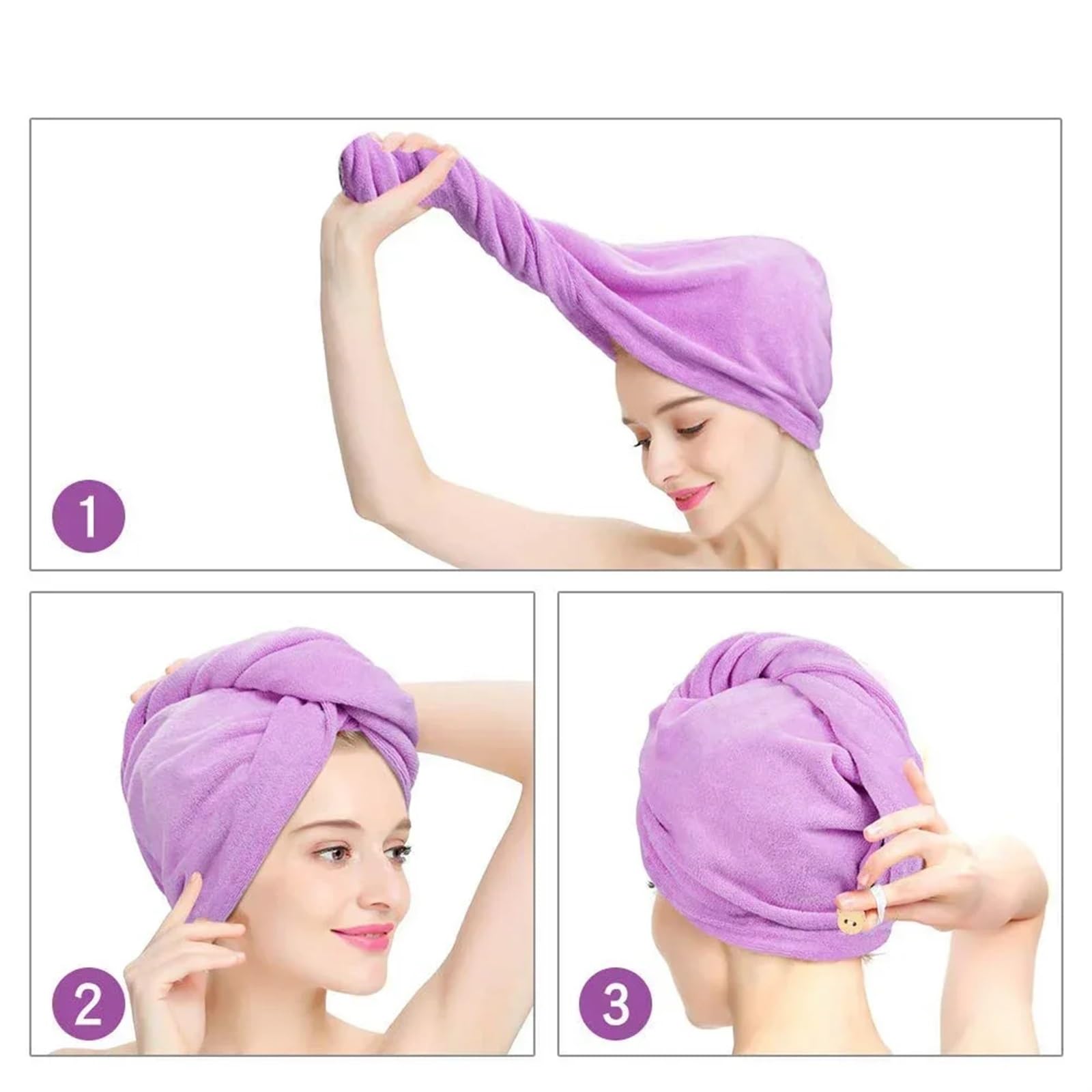 Turbante De Secado para El Cabello Toalla de Microfibra for el Cabello, Envoltura Secado antiencrespamiento for Mujeres y Hombres(Pink,30PCS)