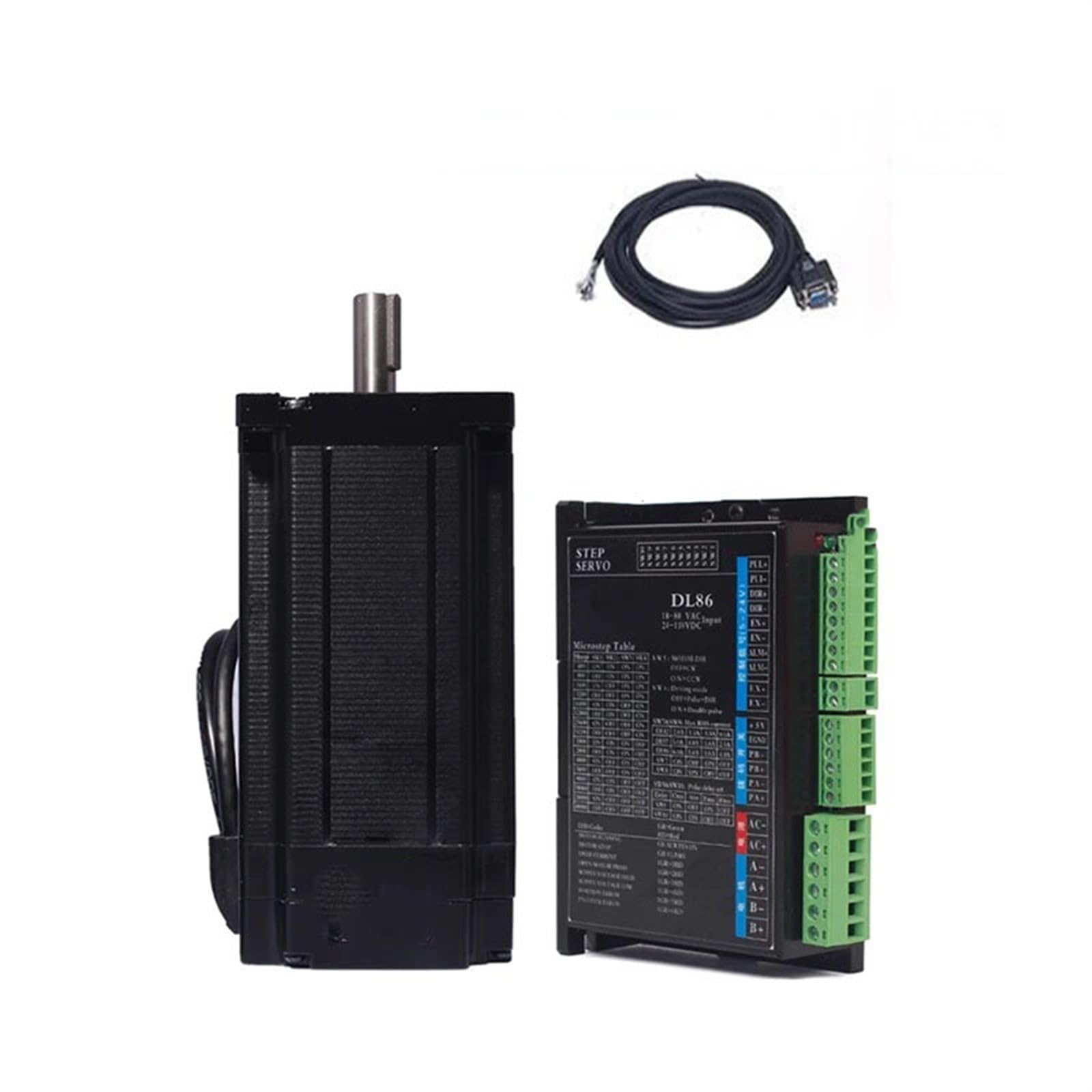 Kit de pilote de moteur pas à pas en boucle fermée Nema 34 1 pièce 8,5 Nm 5,8 A 2 phases 4 fils 86 mm bride moteur pas à pas en boucle fermée hybride Outils