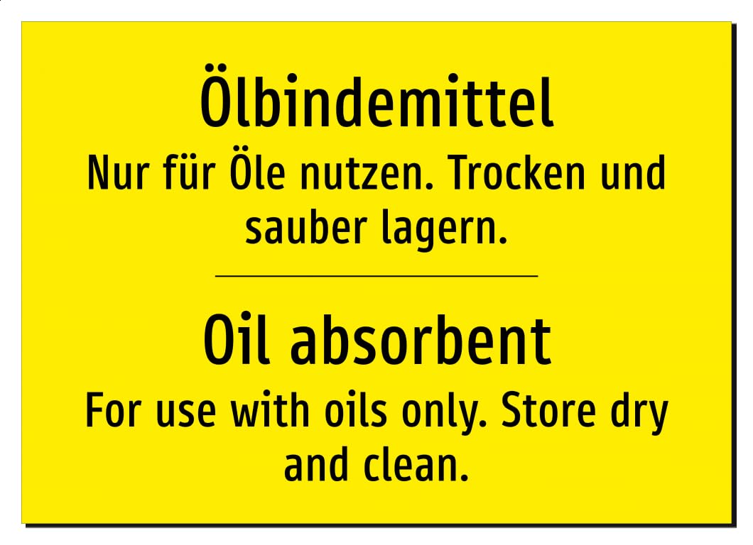 50884-DEEN-T-13 | Ölbindemittel Schild/Aufkleber | Deutsch Englisch