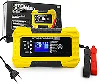 Carregador de Bateria Automotivo 10A Pro Version Digital 12V 24V Display Completo Smart Charger Carro Moto Caminhão