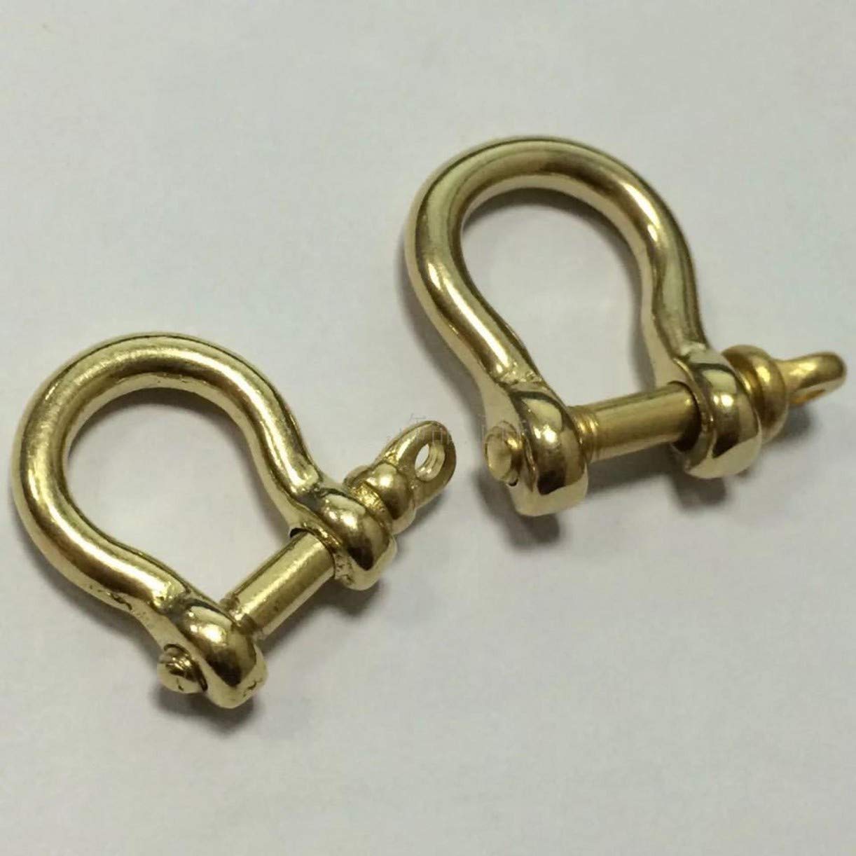 3 Anneaux à Vis De Manille En Laiton Antique - Type D, Goupille à Vis, Dimensions ~1,9x1,9 Cm - Pour Porte-clés, Bracelets, Artisanat En Cuir