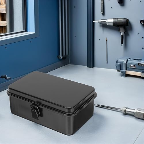 Miniatura 6 de VILLCASE 2PCS Small Metal Toolbox Portable Hard Storage Case Featuring Reliable Locking Compact Organizer for Home Garage Workshop DIY and