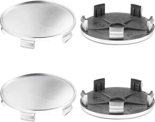 Rheedal 4 tapas centrales de rueda de 2.72 pulgadas para llantas de BMW Series 1 3 5 6 7 X Z, plateadas, 2.72 pulgadas, interior de 2.52 pulgadas