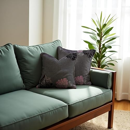 Miniatura 5 de Decozen Funda de almohada  Decoración del hogar, fundas de almohada bordadas de retazos de poliuretano para sala de estar, dormitorio, fundas de